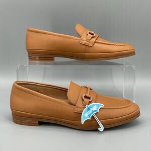 NEW Aqua College Women’s Waterproof Bossy Slip On Flat Loafers Tan Size 6.5M